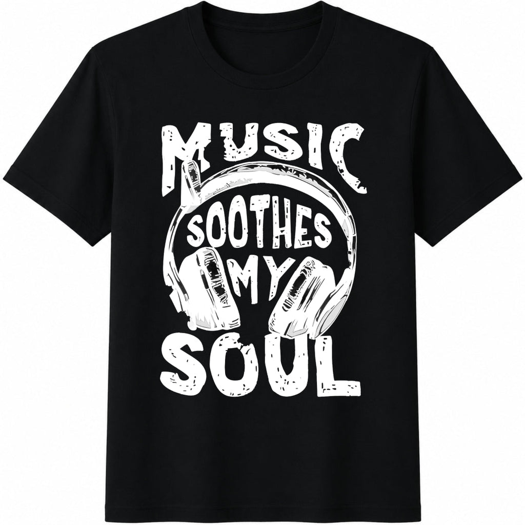 Shein Lune 'music Soothes My Soul' Headset Letter Slogan product image 1
