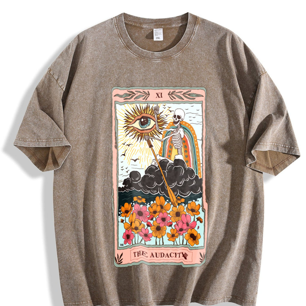 The Audacity Tarot Card Vintage Washed T-Shirt product image 3