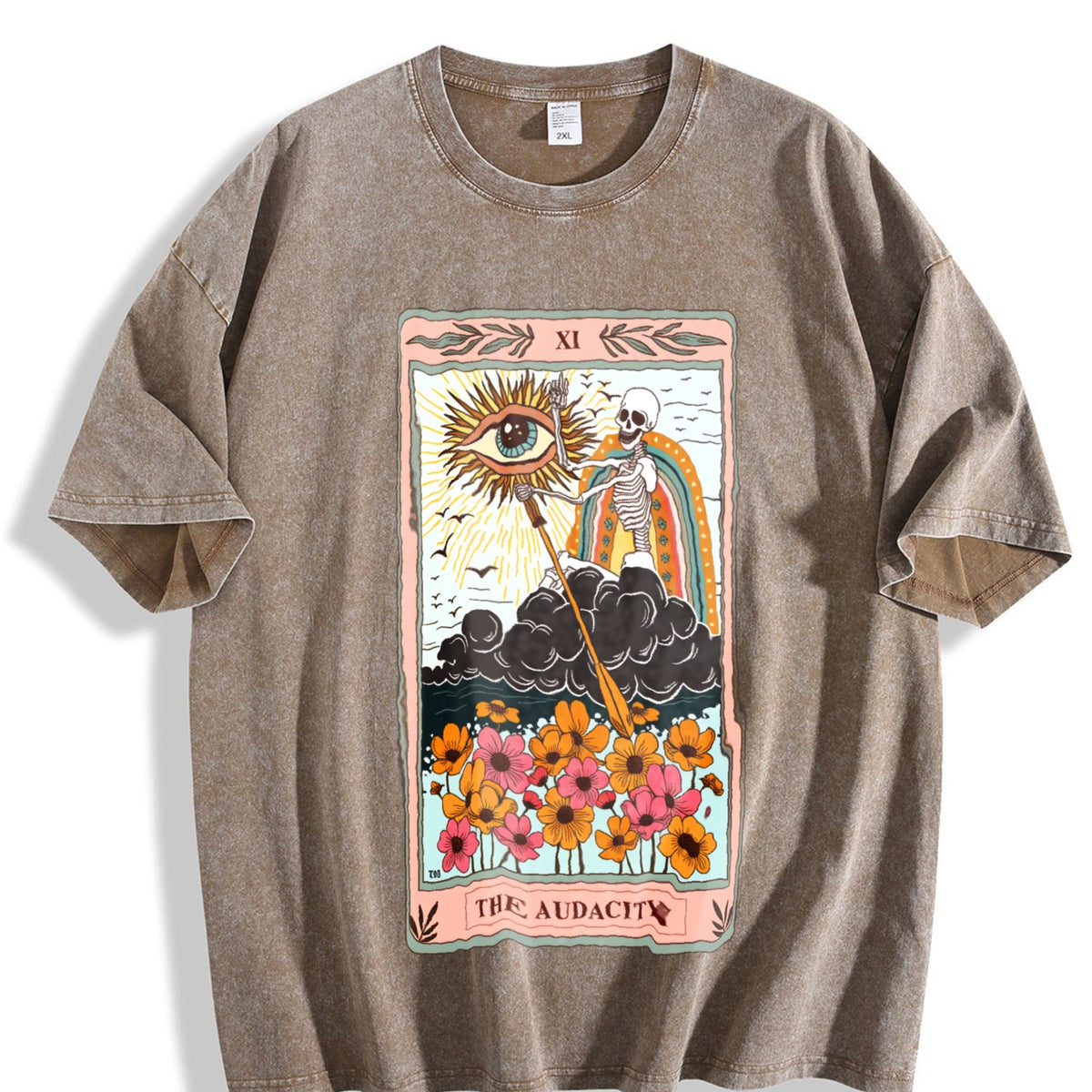 The Audacity Tarot Card Vintage Washed T-Shirt product image 3