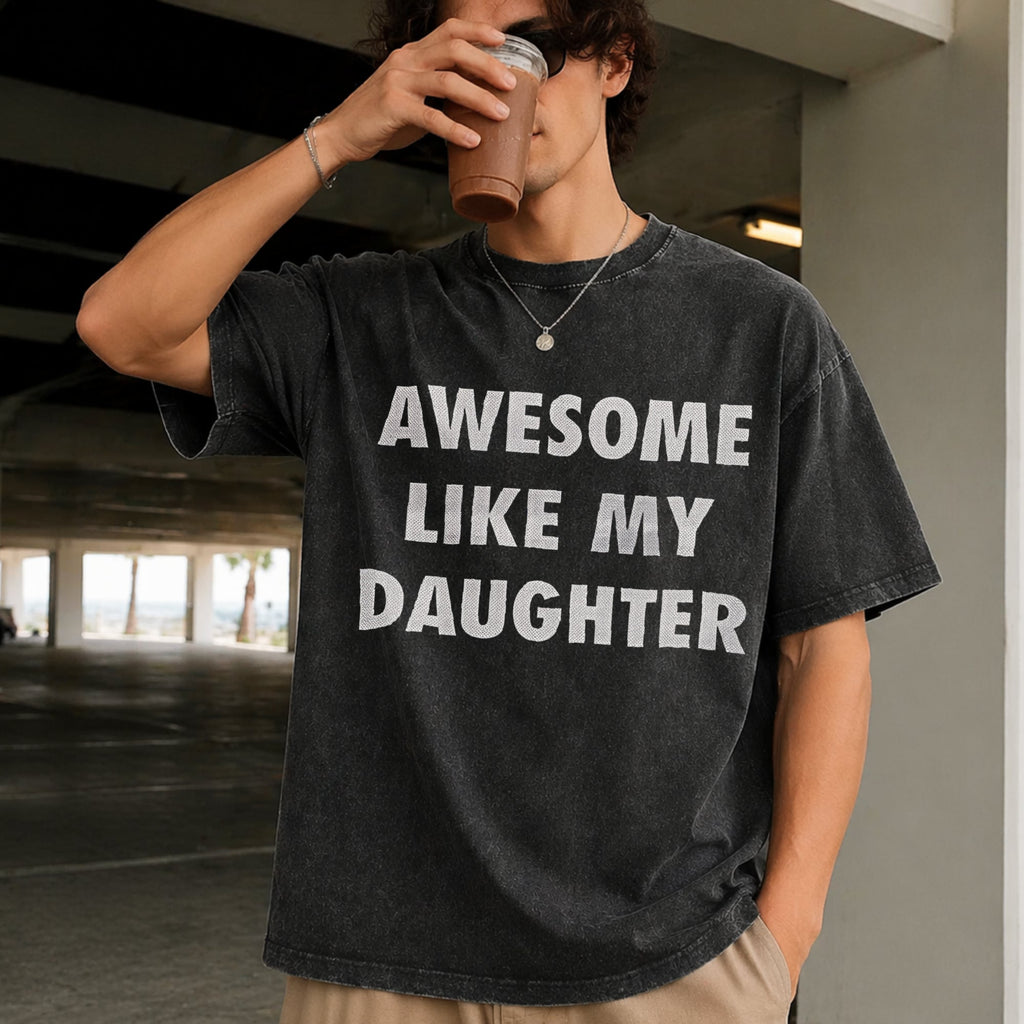 Awesome Like My Daughter Funny Fathers Day Dad Vintage product image 9