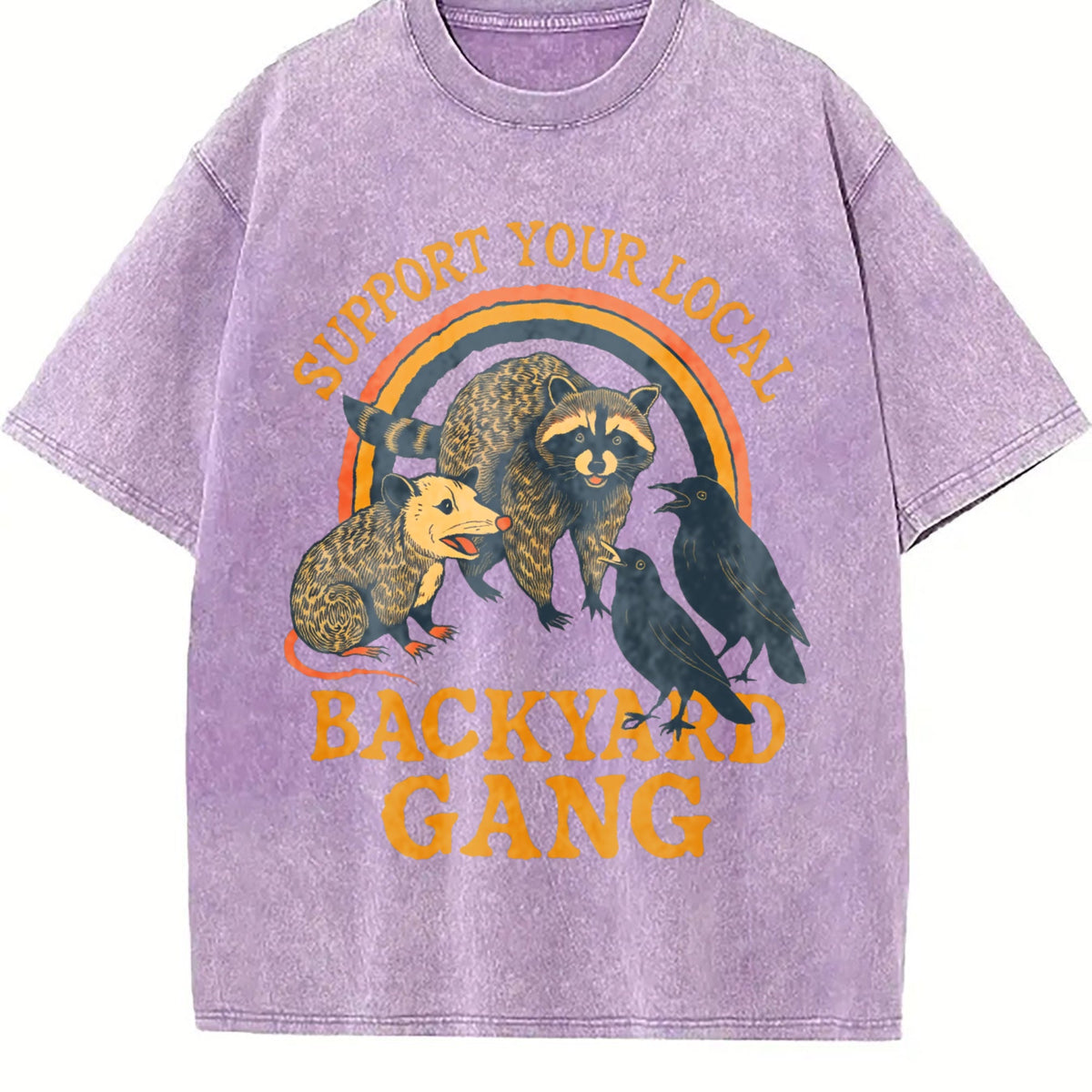 Support Your Local Backyard Gang Vintage Washed T-Shirt product image 6