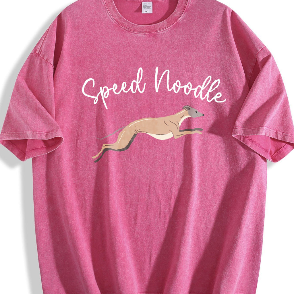 Speed Noodle Greyhound Lover Vintage Washed T-Shirt product image 7