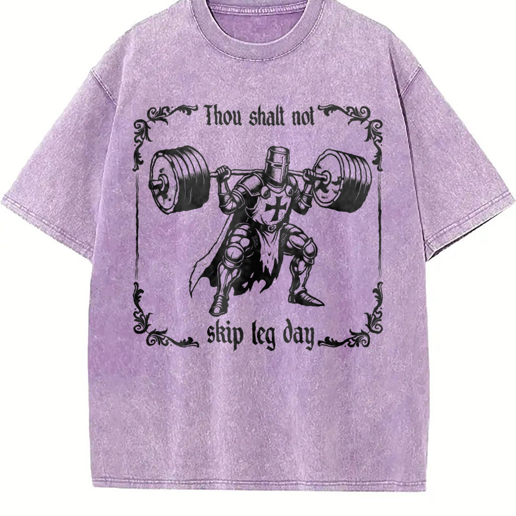 Thou Shalt Not Skip Leg Day Vintage Washed T-Shirt product image 6