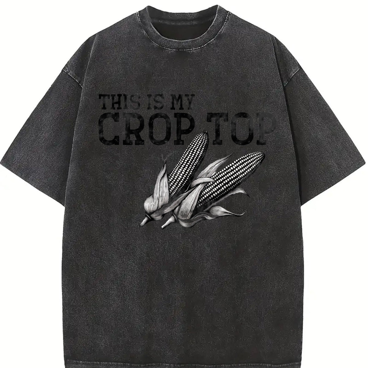 Funny This Is My Crop Vintage Washed T-Shirt product image 2