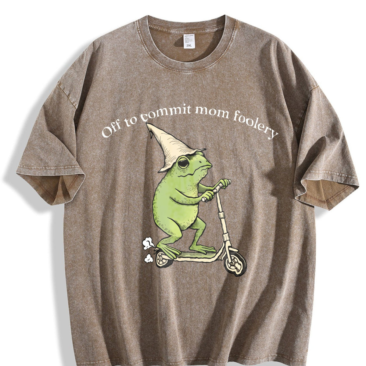 Mama Frog Off To Commit Mom Foolery Funny Scooter Vintage product image 3