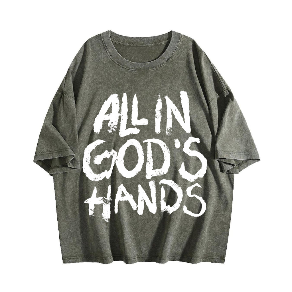 All In God's Hands Faith Vintage Washed T-Shirt product image 4