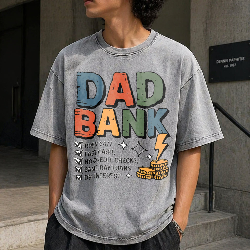 Funny Dad Vintage Washed T-Shirt product image 5