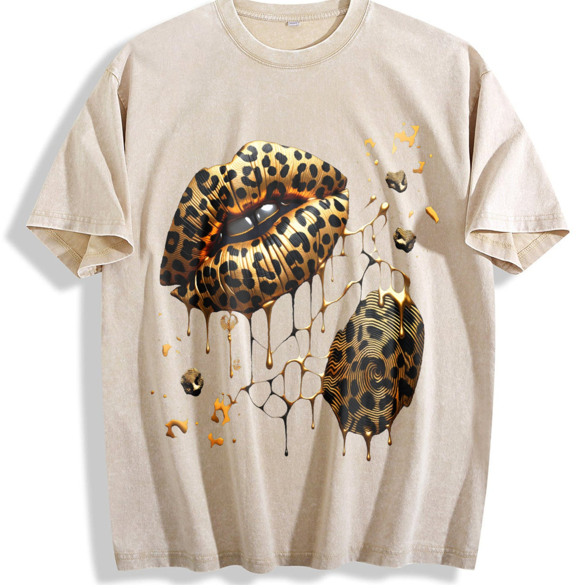 Explorer Statement With Leopard Lips And Golden Drips product image 1