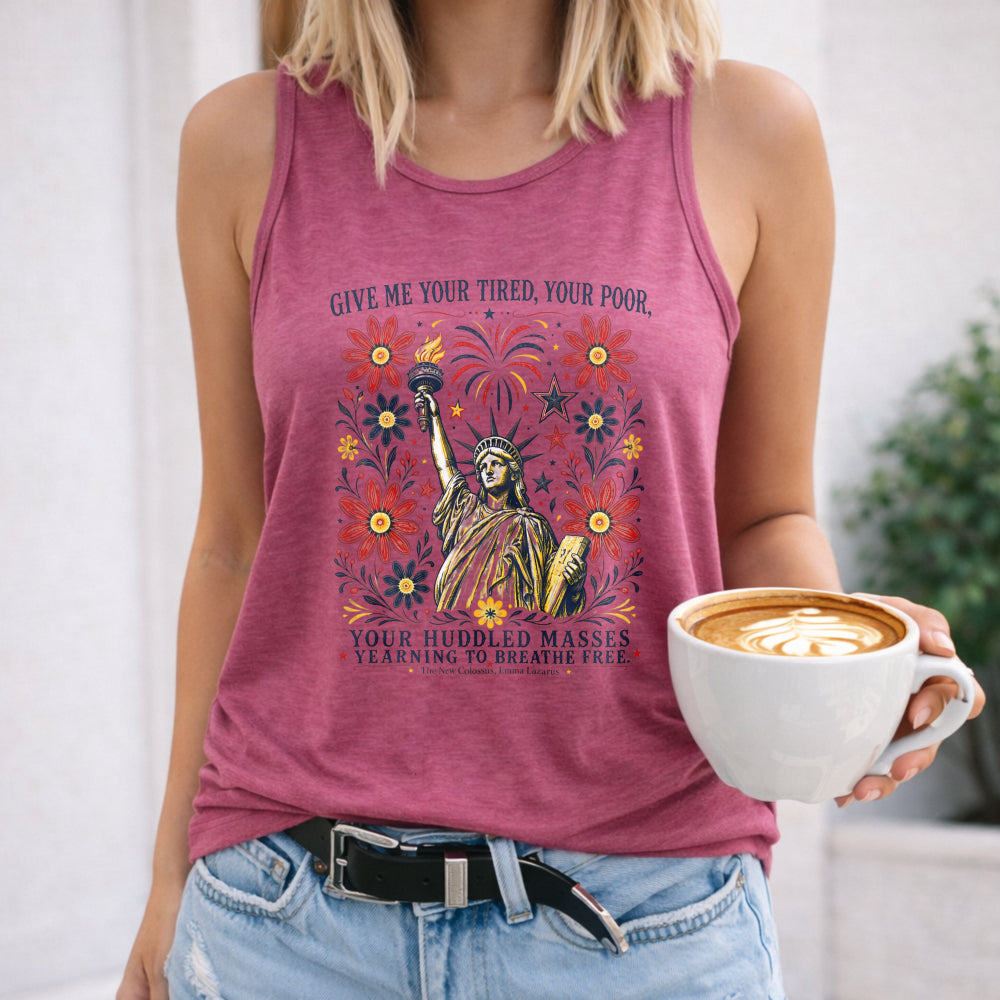 Land Of The Free Because Of Brave Dtf Transfer Women's Tank Top