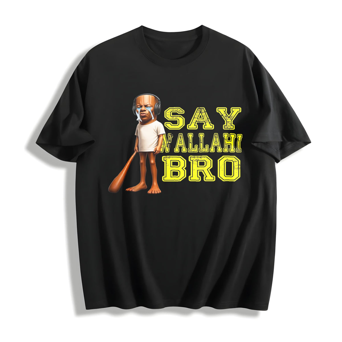 100 Funny Tung Speed Brainrot Say Wallahi Bro Meme Cotton product image 1