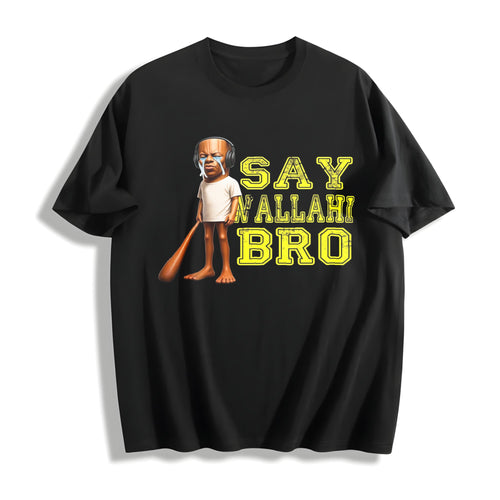100 Funny Tung Speed Brainrot Say Wallahi Bro Meme Cotton product image 1