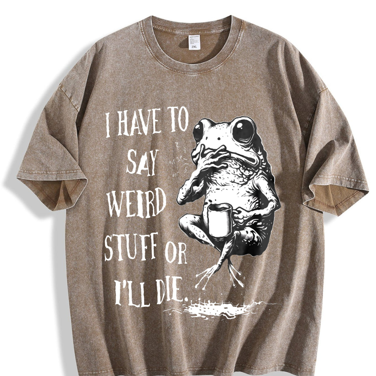 I Have To Say Weird Stuff Or I'll Die Frog Y2K Boxy Vintage product image 3