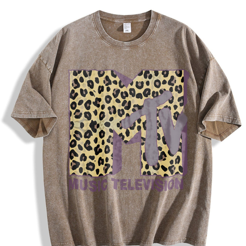 Mtv Classic Leopard Bold Logo Vintage Washed T-Shirt product image 3