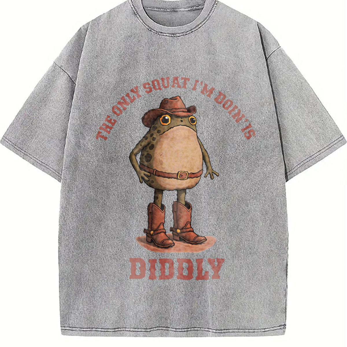 Only Squat I'm Doin' Is Diddly Vintage Washed T-Shirt product image 5