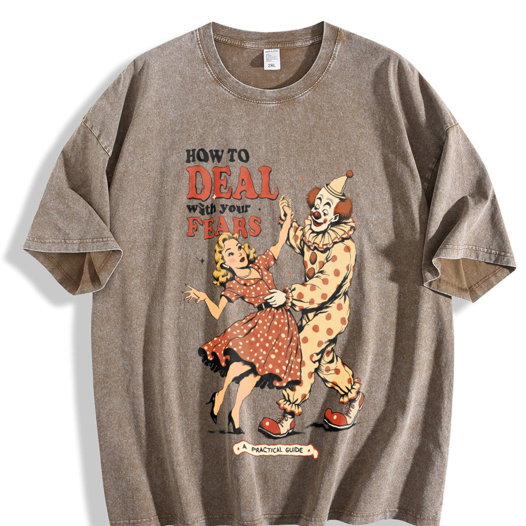 Clown Horror Vintage Washed T-Shirt product image 3