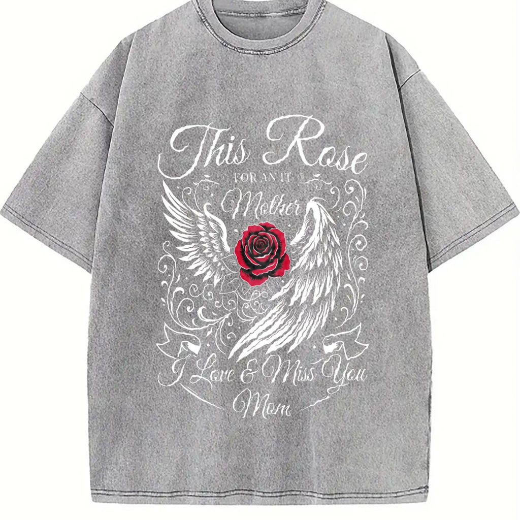 Sun-faded With Ornate White Wings And Red Rose Vintage product image 5