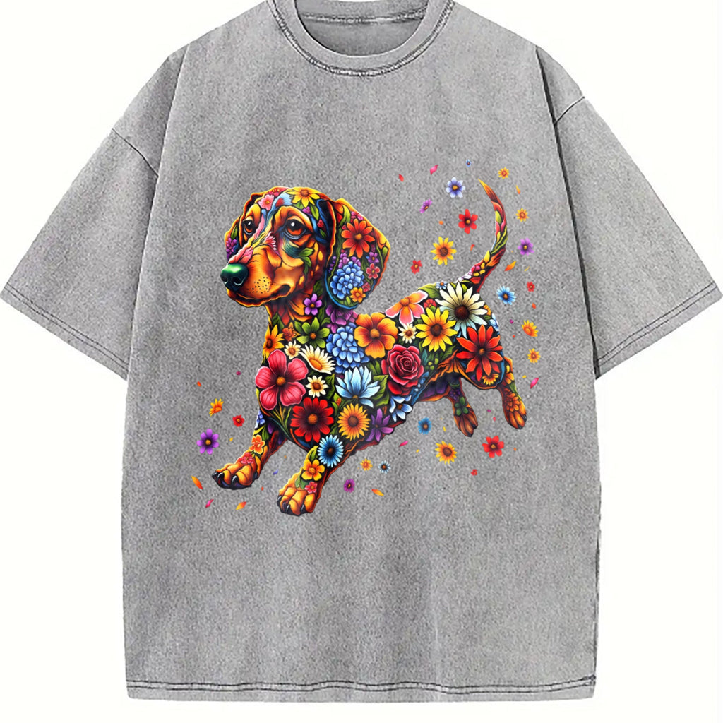 Floral Dachshund Y2K Boxy Aesthetic Summer Vibes Vintage product image 5