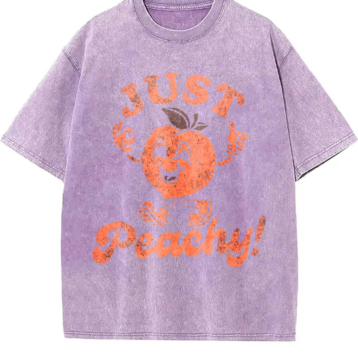 Funny Just Peachy Sarcastic For Ladies Cute Vintage Washed product image 6
