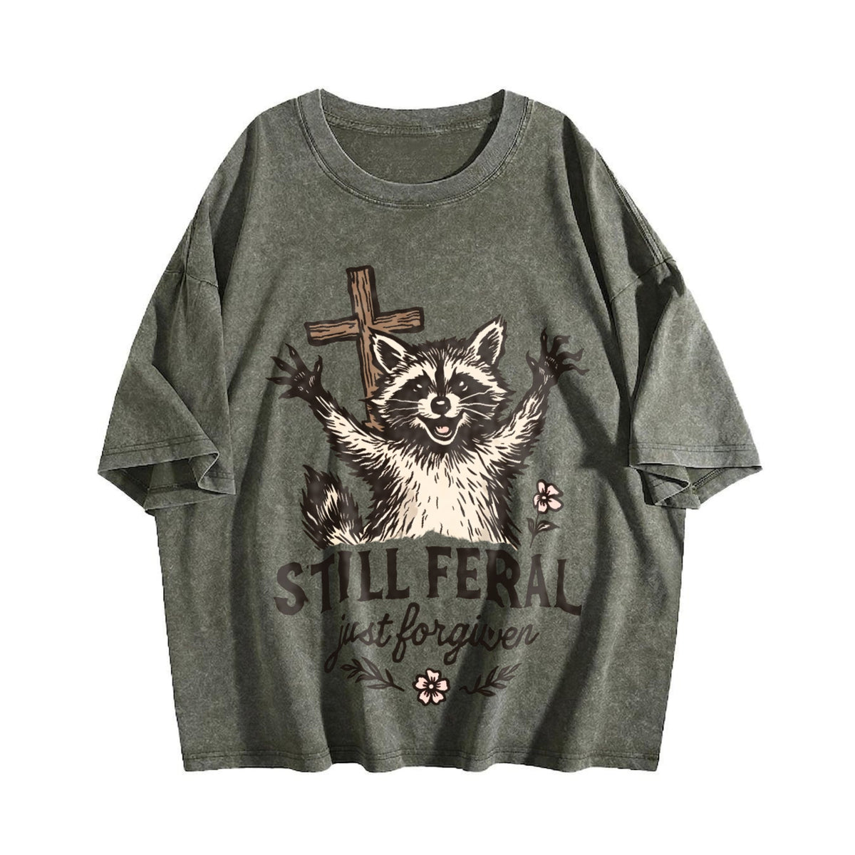 Still Feral Just Forgiven Vintage Washed T-Shirt product image 4