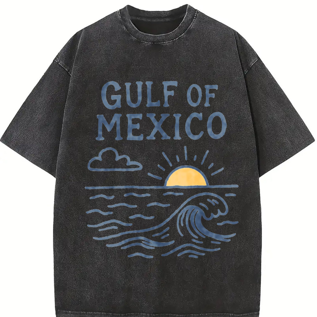 Gulf Of Mexico Sunset Waves Vintage Washed T-Shirt product image 2