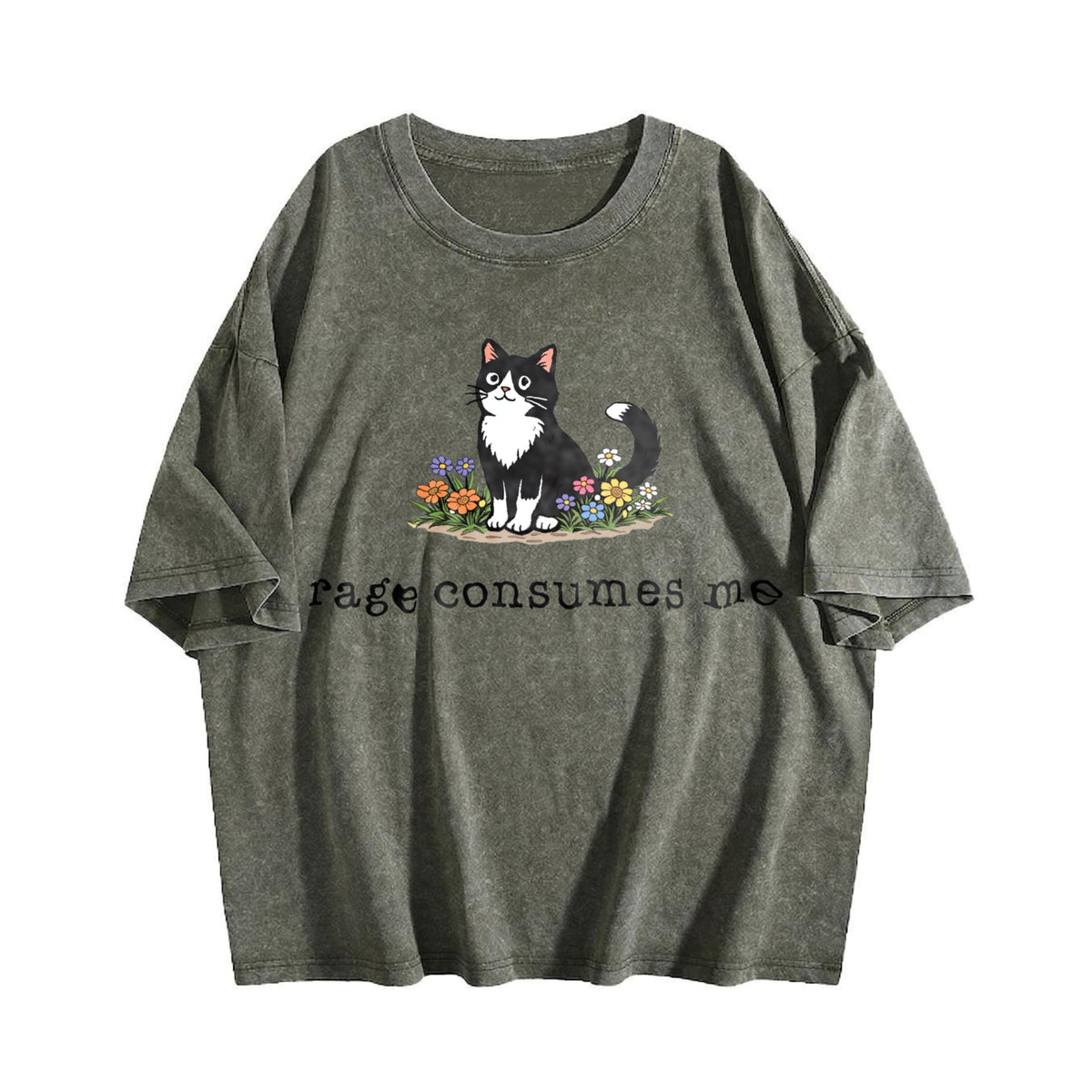 Funny Cat Meme Vintage Washed T-Shirt product image 4