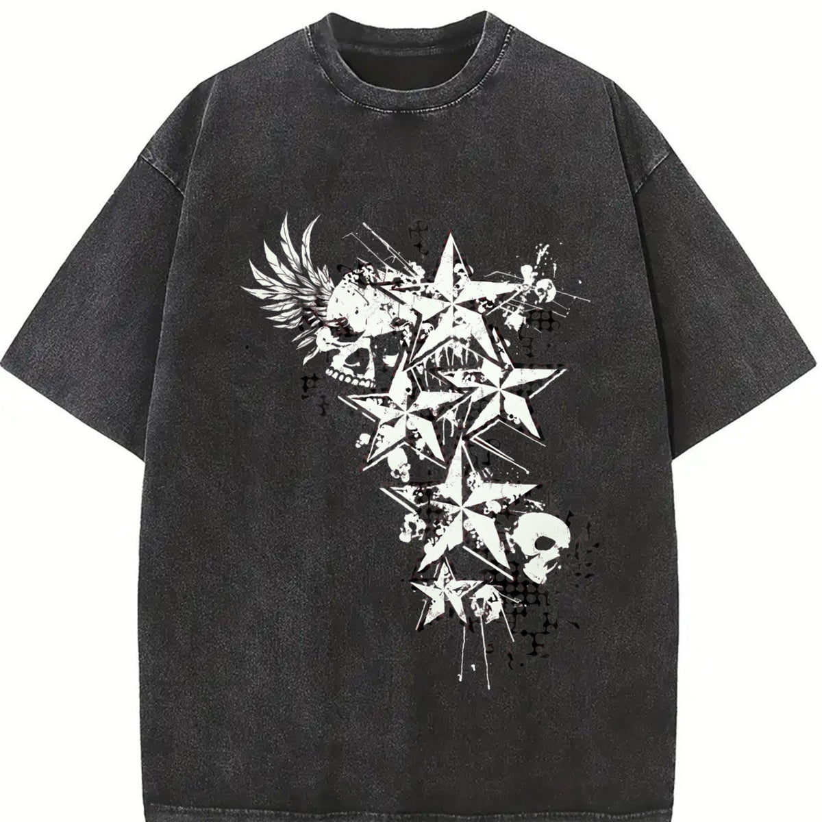 Y2K Aesthetic Red Goth E-girl Gothic 90s Vintage Washed product image 2