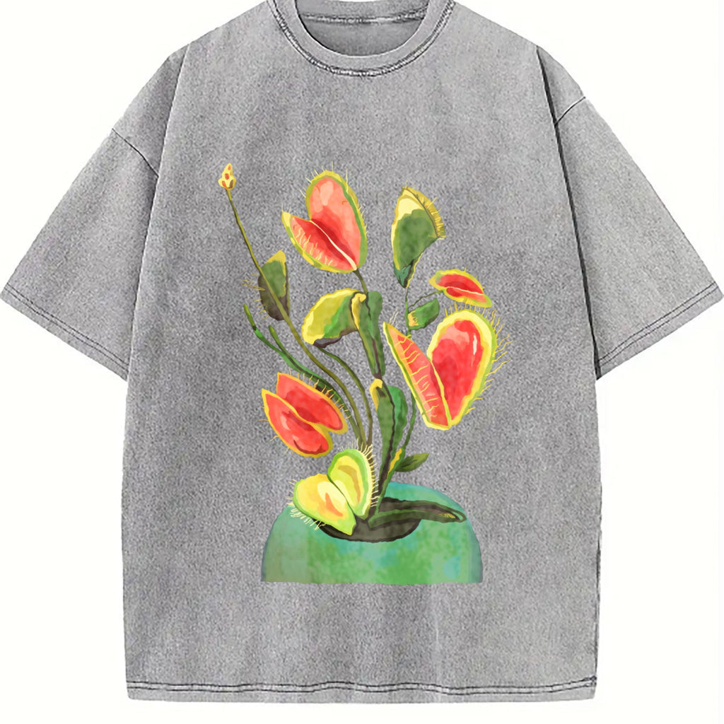 Show With A Hibiscus Flower Vintage Washed T-Shirt product image 5