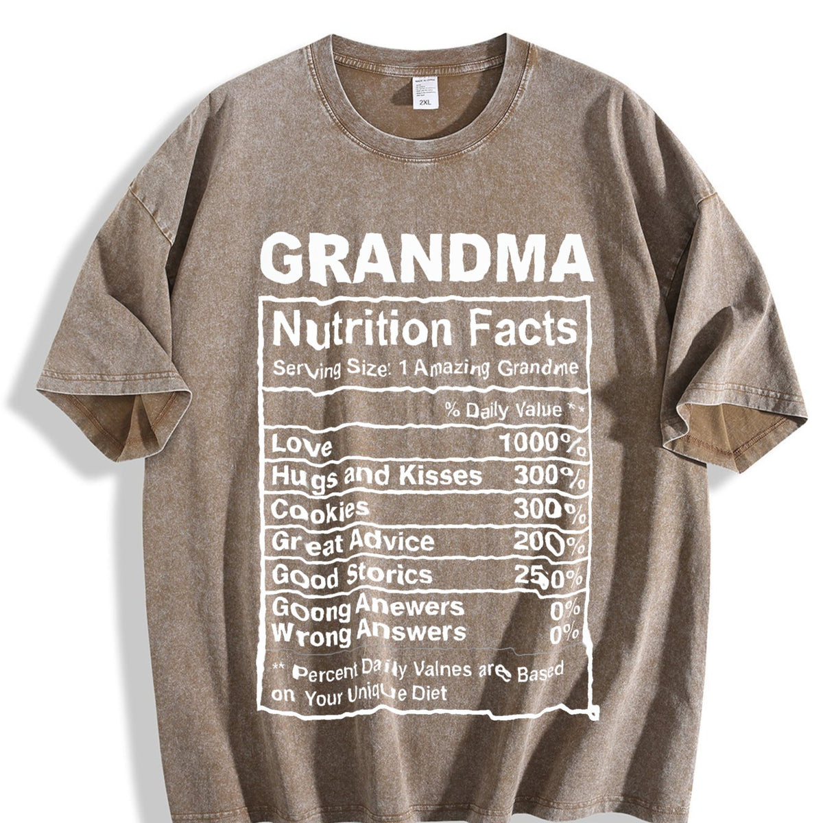 Funny Grandma Nutrition Facts Sarcastic Granny Novelty product image 3