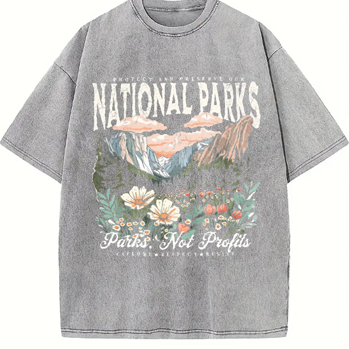 Appropriate For Both Vintage Washed T-Shirt product image 5