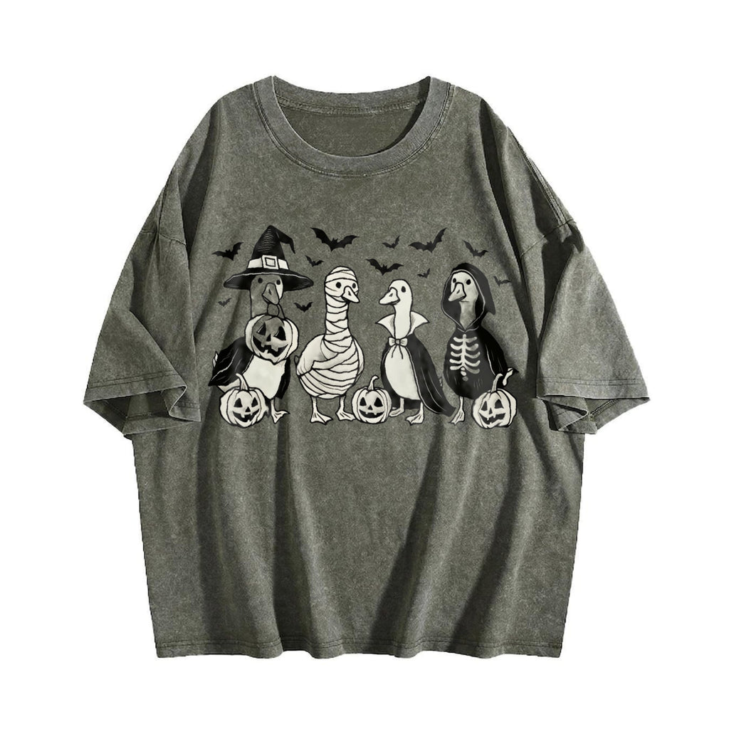 Popular Goose Halloween Vintage Washed T-Shirt product image 4