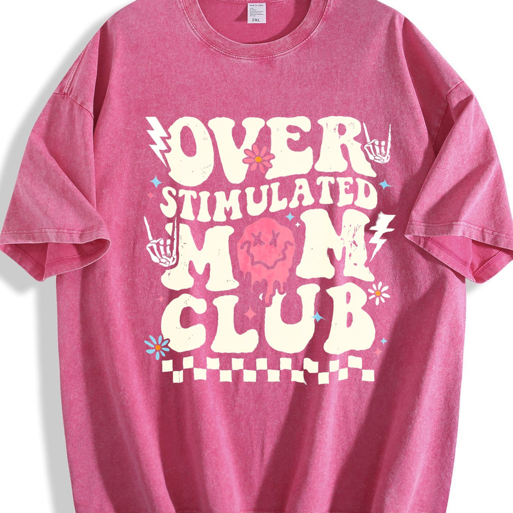 Overstimulated Mom Club Vintage Washed T-Shirt product image 7