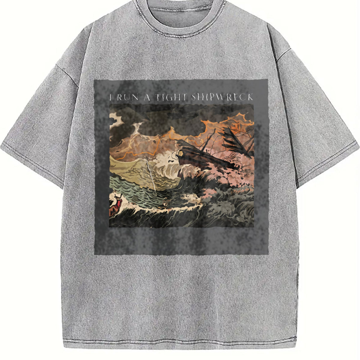 I Run a Tight Shipwreck Vintage Washed T-Shirt product image 5