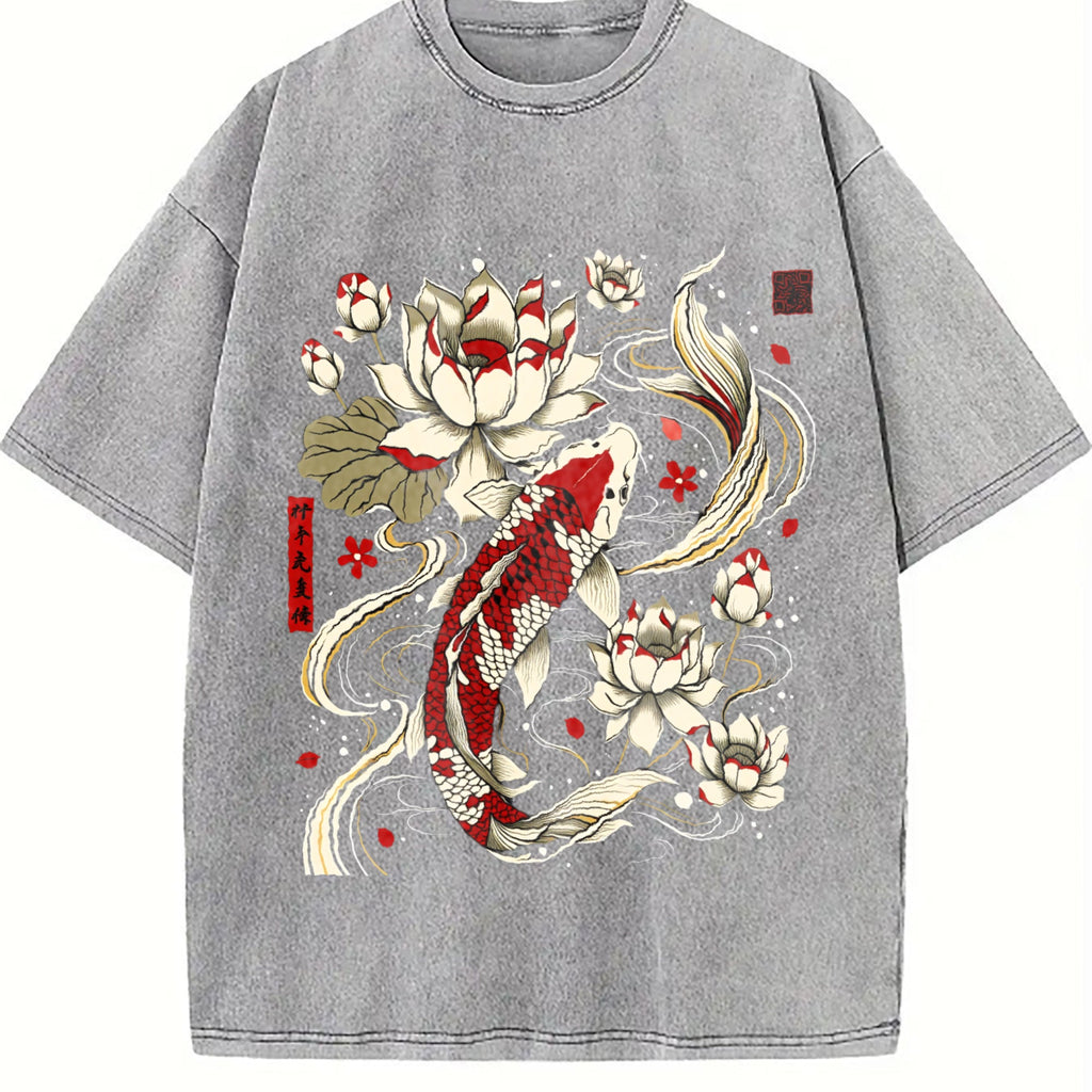 Explorer And Grunge Vibes: Vibrant Red Koi Fish Vintage product image 5