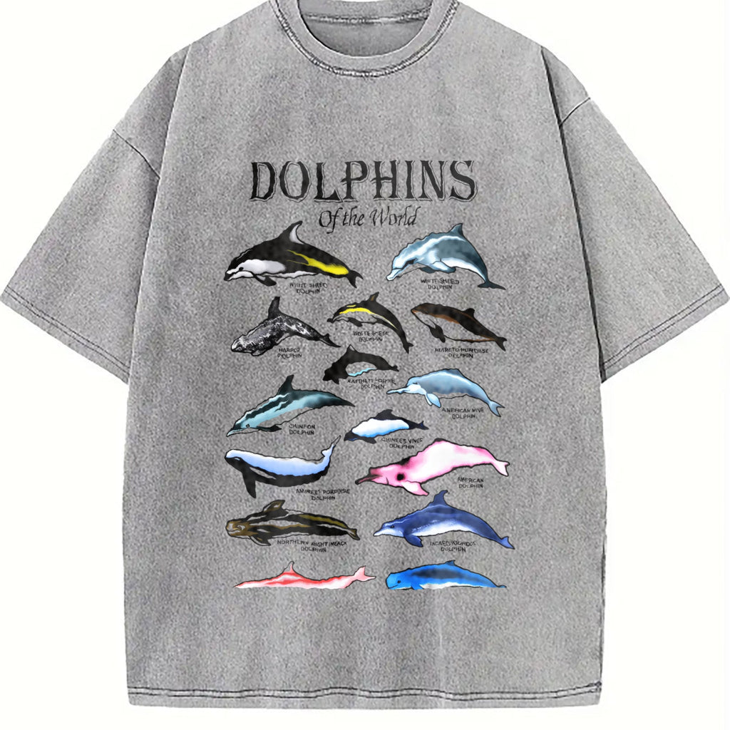 Dolphins Of The World Vintage Washed T-Shirt product image 5