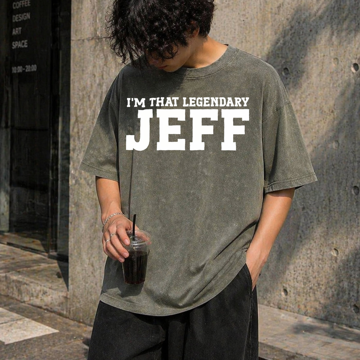 Jeff Personal Name First Funny Vintage Washed T-Shirt product image 11