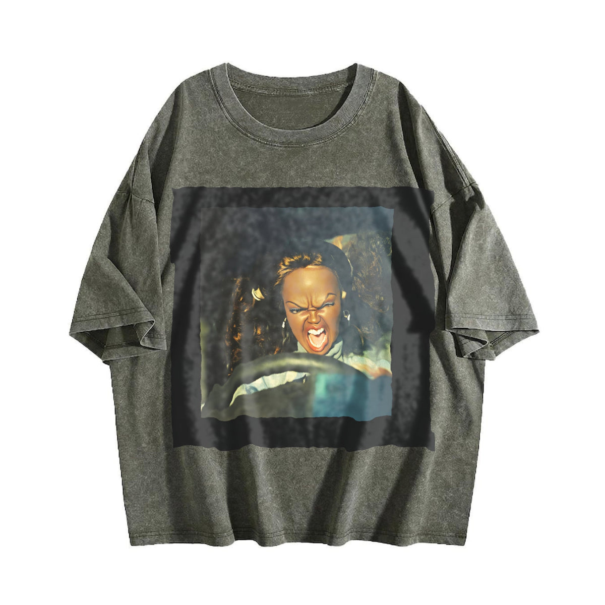 Angry Doll Driving Vintage Washed T-Shirt product image 4