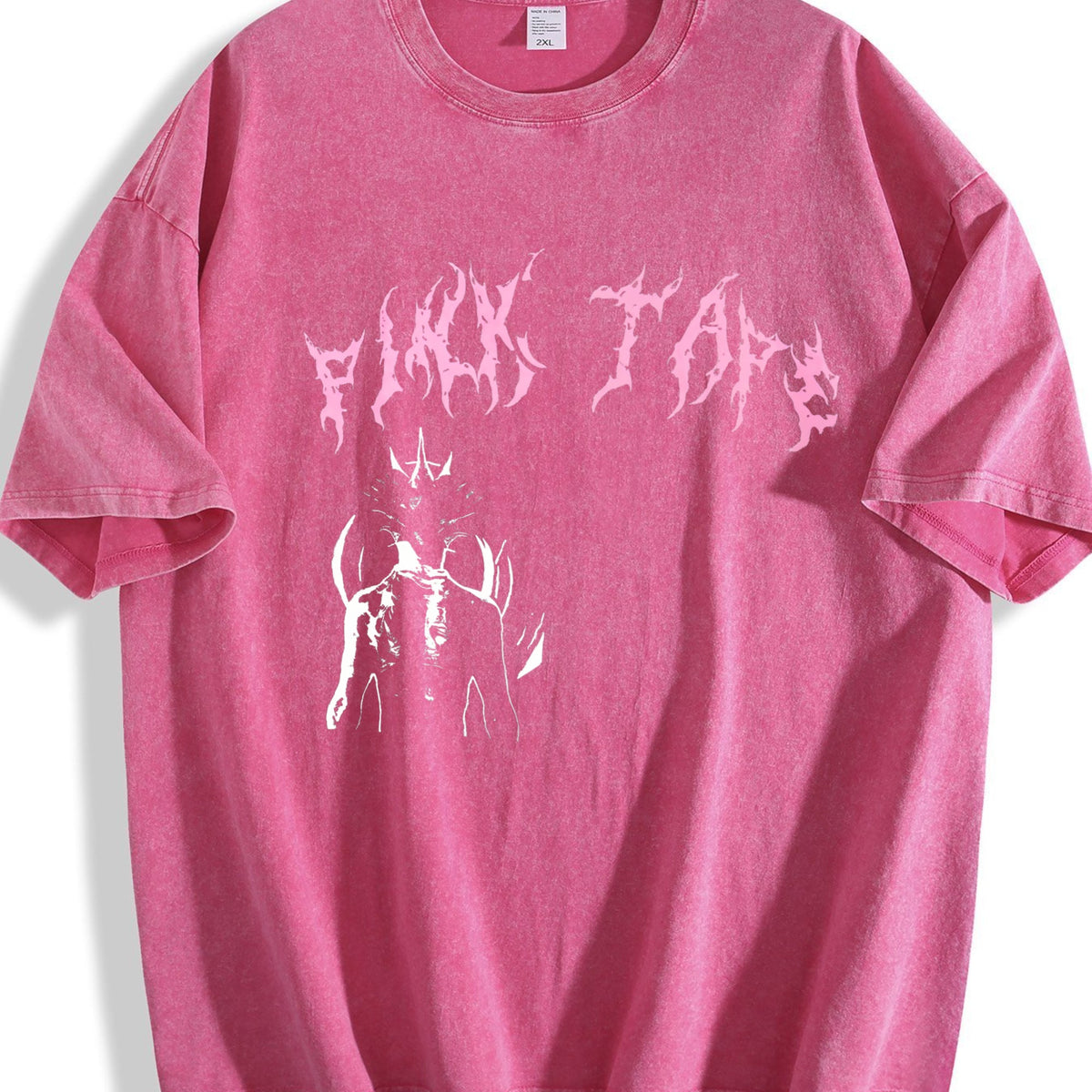 Pink Tape Gothic Letter & Demon Drawstring Shorts Vintage product image 7