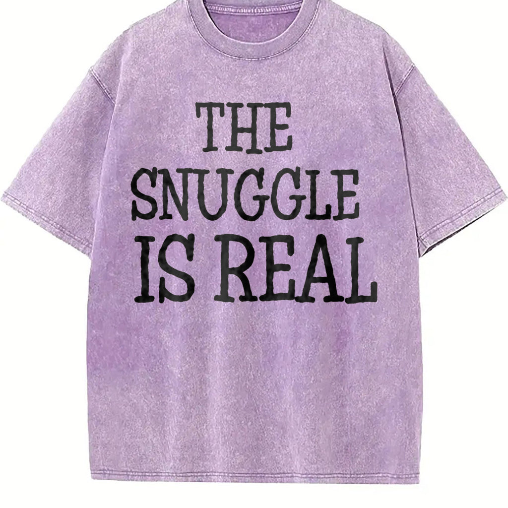 Snuggle Is Real Vintage Washed T-Shirt product image 6
