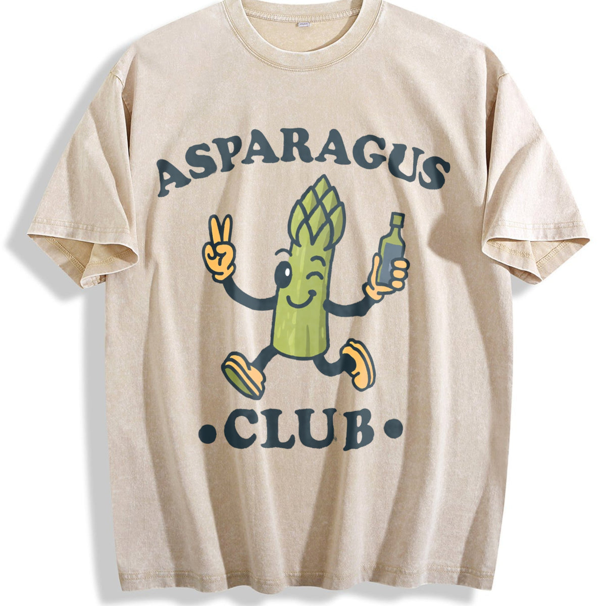 Asparagus Club Funny Veggie Lover Cartoon Vintage Washed product image 1