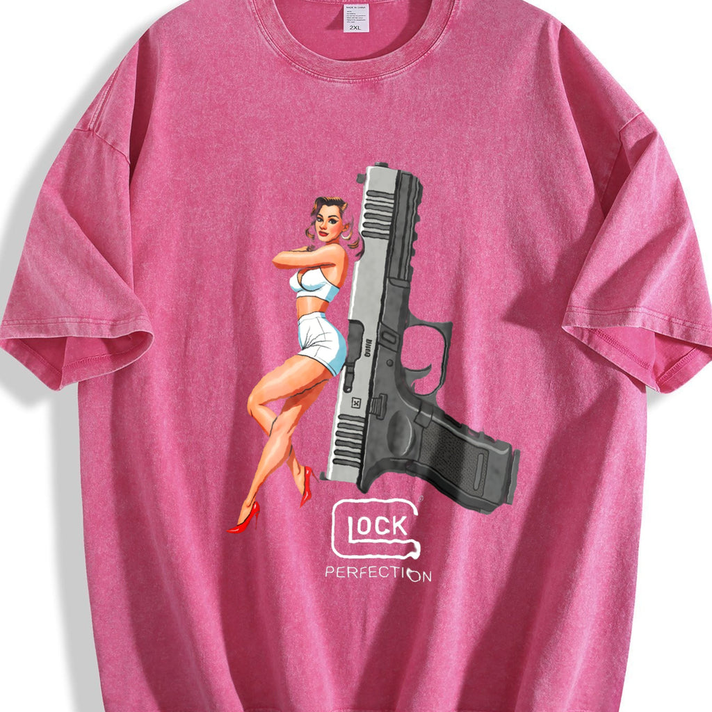 Glock Perfection Pin-up Girl Vintage Washed T-Shirt product image 7