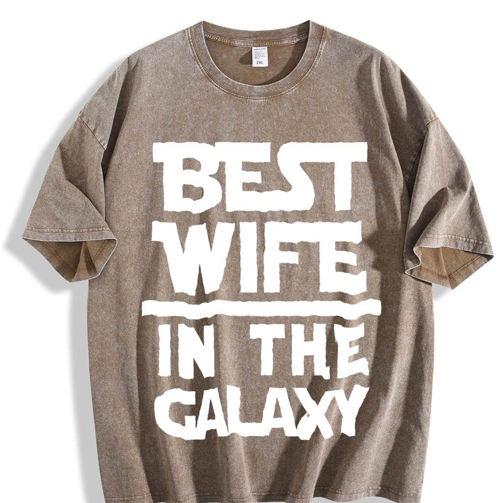 Funny Daughter Wife Slogan Vintage Washed T-Shirt product image 3