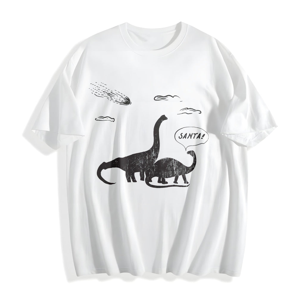 Santa Dinosaurs Funny Xmas Dino Meteor Extinction Joke For product image 2