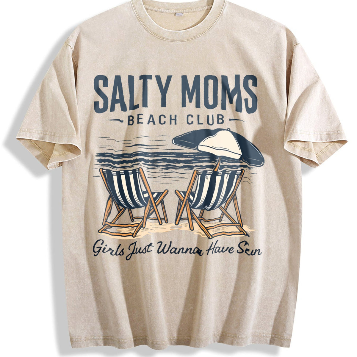 Salty Moms Beach Club Vintage Washed T-Shirt product image 1