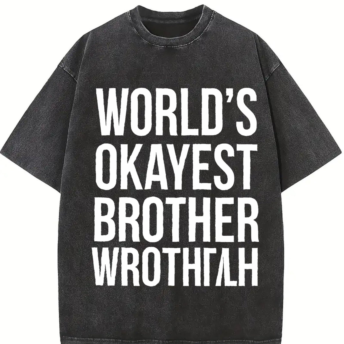 Worlds Okayest Brother Funny Big Sister Idea Vintage Washed product image 2