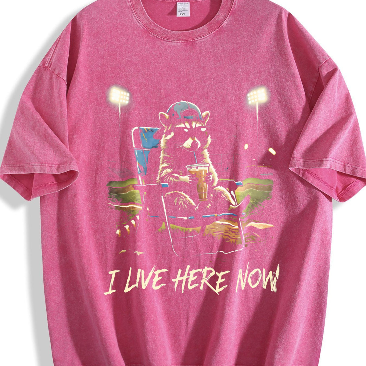 I Live Here Now Ballpark Vintage Washed T-Shirt product image 7