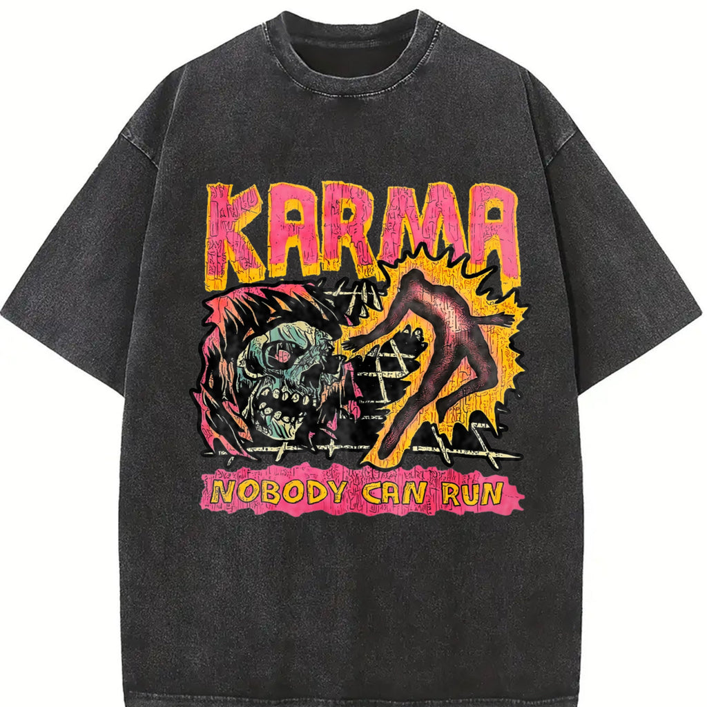 Dark Punk Peripheral High Size Summer Vintage Washed T-Shirt product image 2