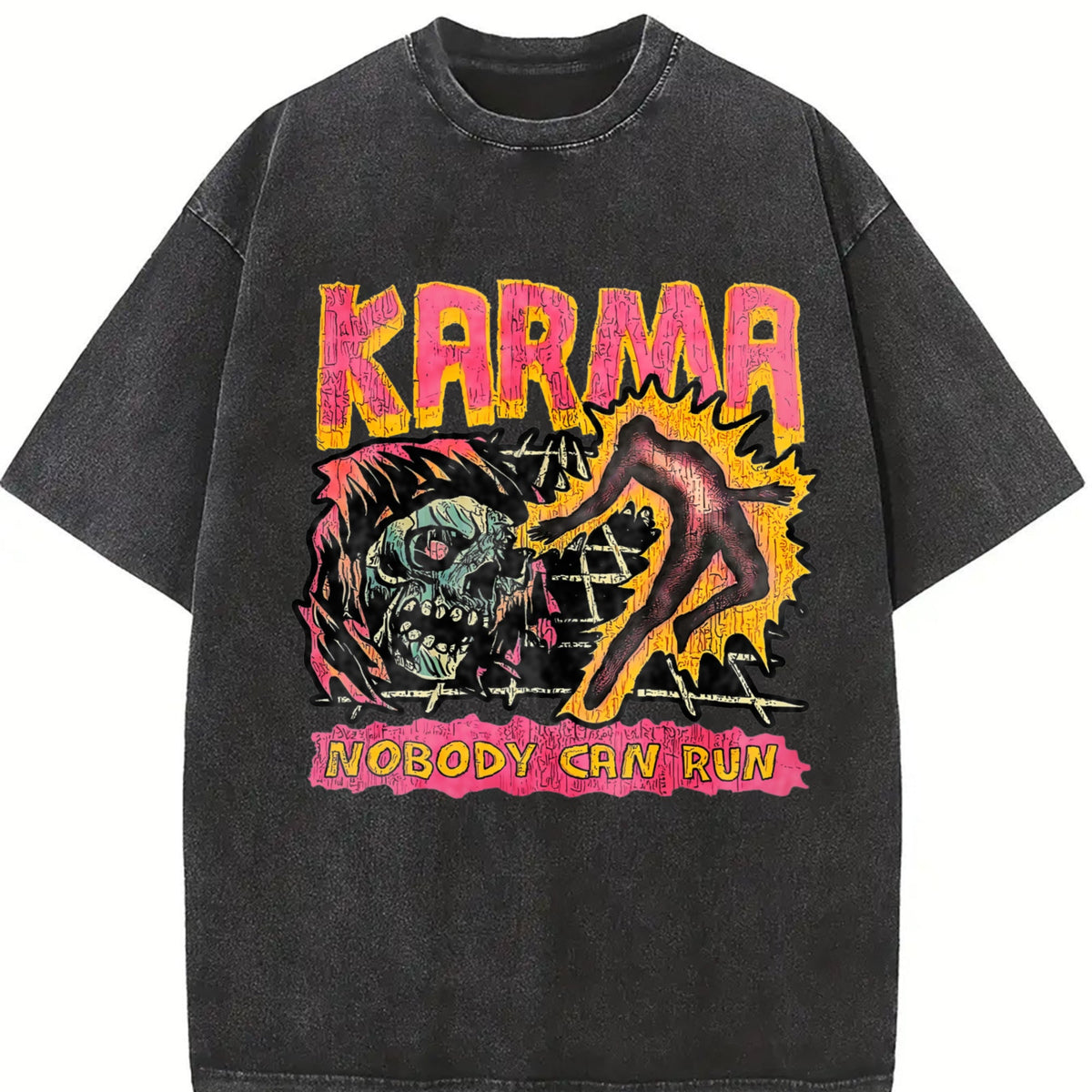 Dark Punk Peripheral High Size Summer Vintage Washed T-Shirt product image 2