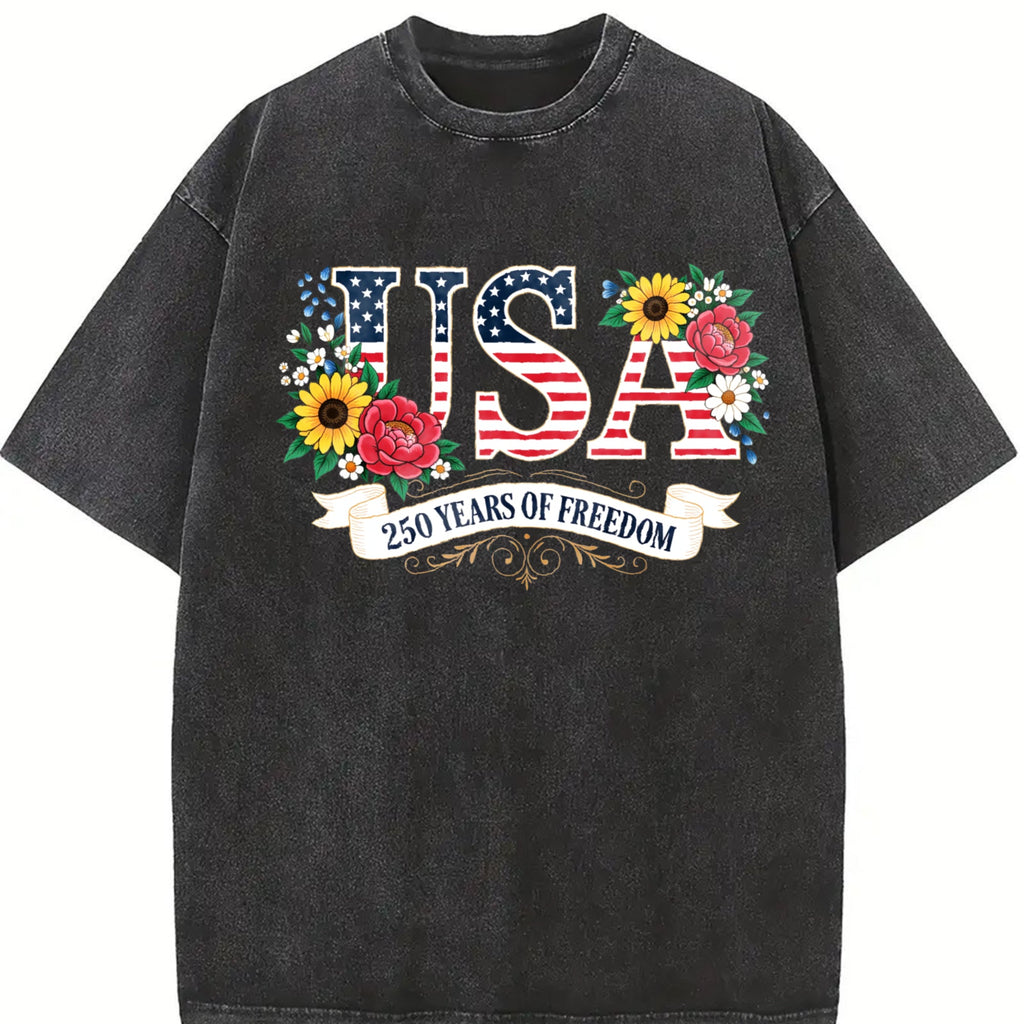 250th Anniversary United States Flowers Vintage Washed product image 2