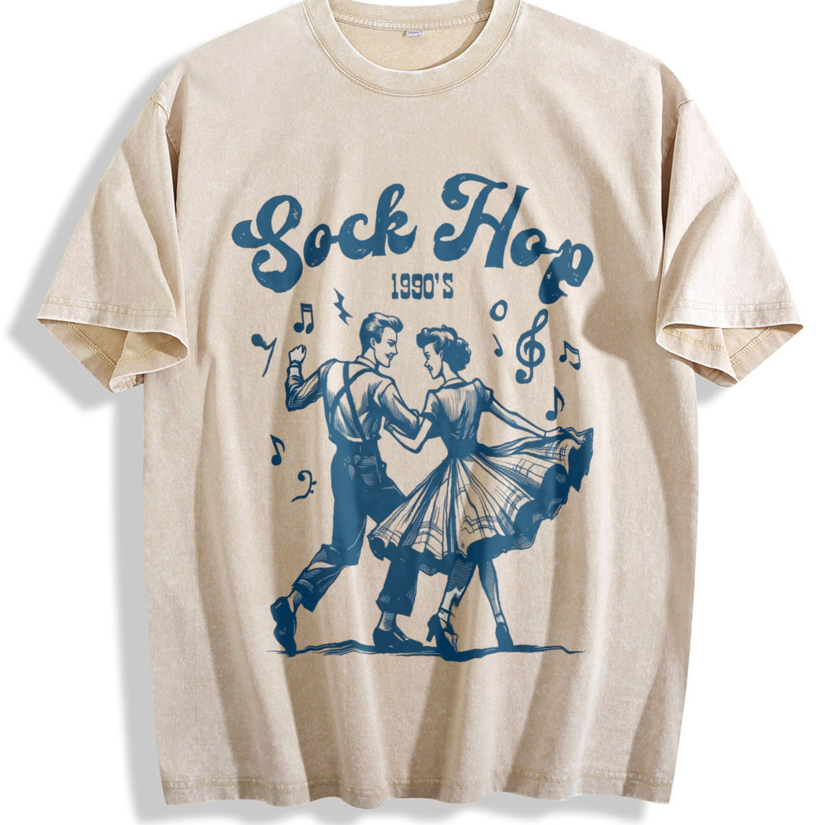 Sock Hop 1950s Dancing Vintage Washed T-Shirt