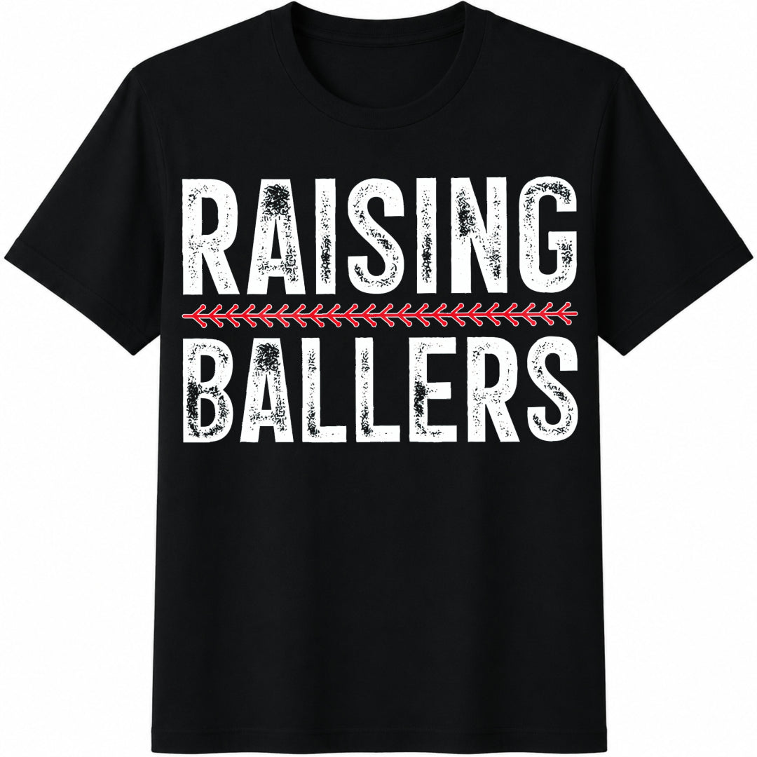Baseball Mom Raising Ballers Funny Mama Season Cotton product image 1